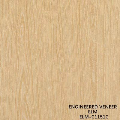 Tùy chỉnh Recon Elm Wood Veneer cắt thẳng và cắt vương miện cho mặt tủ 2500 * 640 mm