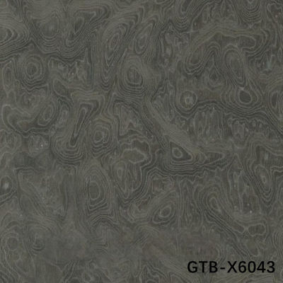Mô phỏng gỗ veneer của cây xám Burl GTB-X6043 kích thước kéo dài 2850mm lột trở lại cho bảng tường khách sạn