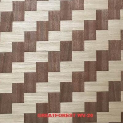 0.55mm Woven Wood Veneer Lattice Texture Customizable Not Paper For Advanced Club