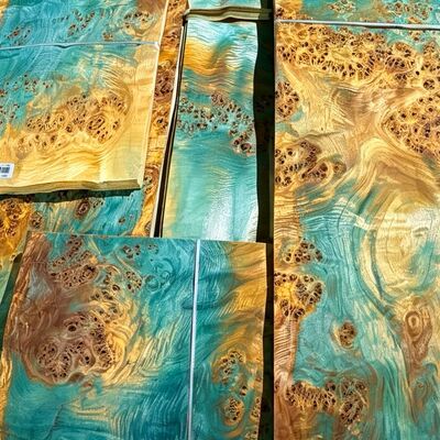Eco Plant nhuộm gỗ tự nhiên veneer, sinh động màu sắc Iridescent gỗ veneer, bền vững trang trí veneer cho nội thất trang trí dự án 0.5mm
