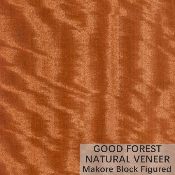 Màu Makore Natural Wood Veneer Crown Cut Grain Dịch vụ tùy chỉnh