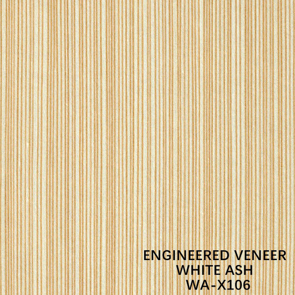Màu trắng tự nhiên Ash WA-X106 Veneer gỗ tái chế Màu vàng đậm cho đồ nội thất