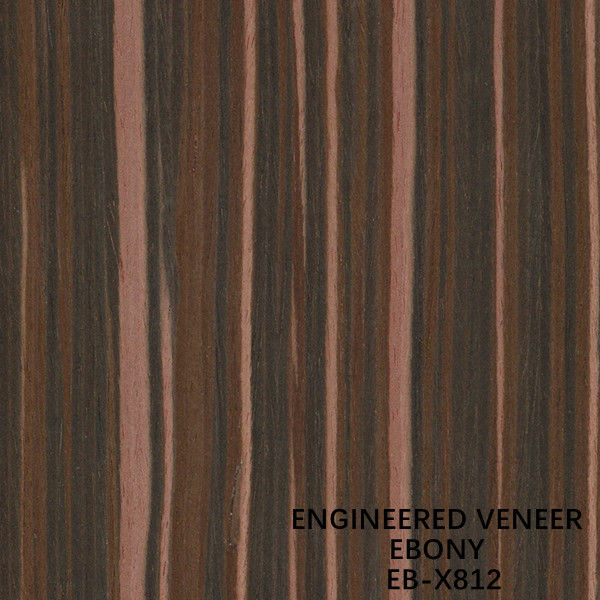 Dịch vụ tùy chỉnh cho Veneer gỗ mun tổng hợp đã hoàn nguyên X812 Cắt thẳng Màu nhạt cho cửa