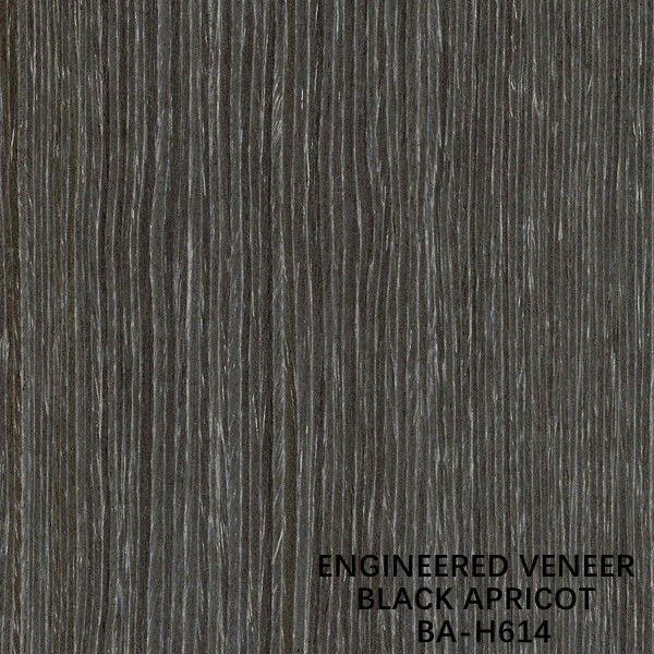 Black Apricot Fancy Gỗ Veneer tái chế H614 Quarter Cut Straight Grain 0,15-0,55mm