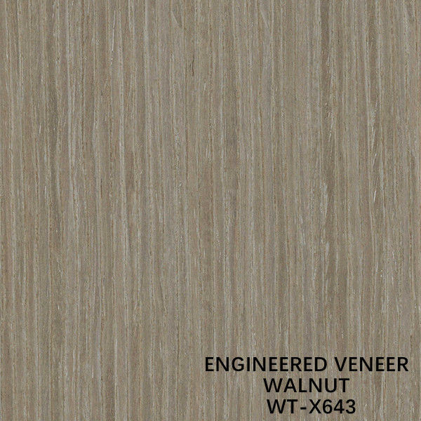 Trang trí Veneer gỗ Walnut đen được thiết kế kỹ thuật X643 Màu sáng hạt thẳng ISO