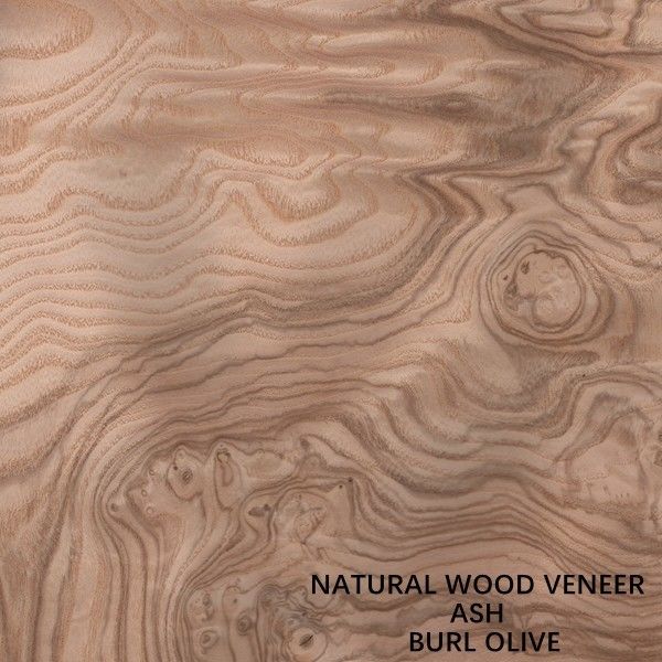 Không bình thường tự nhiên trắng Ash gỗ veneer Burl Olive AA Grade For Wall Covering Thickness 0.5mm