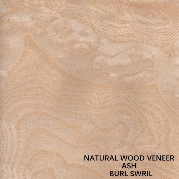 FSC Natural White Ash Burl Veneer Mô hình xoắn ốc Hạt A cho độ dày trang trí khách sạn 0,5-0,55mm