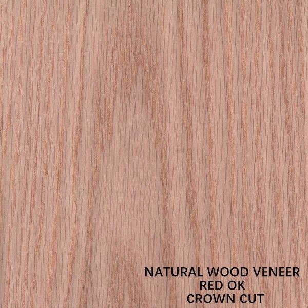 Ván ép gỗ sồi đỏ Crown Cut Grain Aaa lớp 0,5mm cho mặt và cửa nội thất