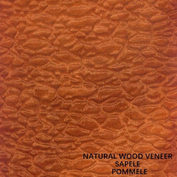 Phi gỗ Sapele tự nhiên Veneer hạt kỳ lạ Pommele cho đàn piano và mặt đồ nội thất