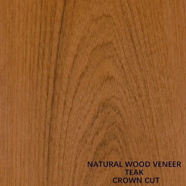 Trang trí Veneer gỗ tếch tự nhiên Flat Cut Crown Grain Chiều dài 2050-3200mm
