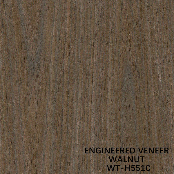 Veneer gỗ óc chó tự nhiên cắt phẳng, vân màu, ghép nối đến chiều rộng 640/1280mm cho ván ép trang trí WT-H551C