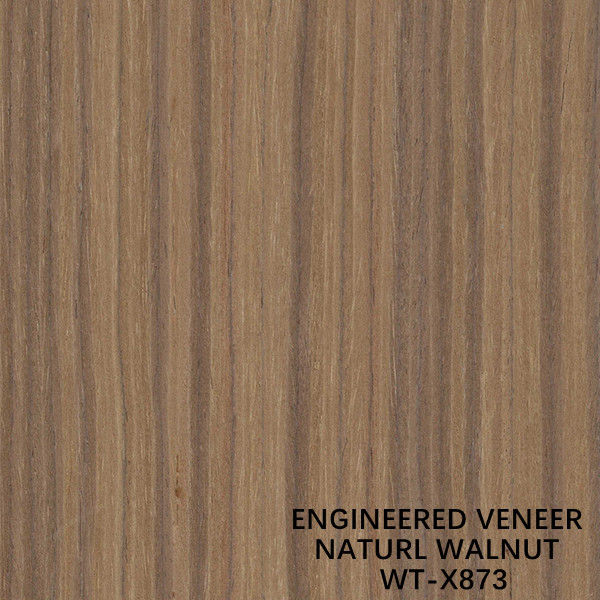 EV Engineered Wood Veneer Gỗ óc chó tự nhiên Hạt thẳng Kích thước tiêu chuẩn 2500 * 640MM