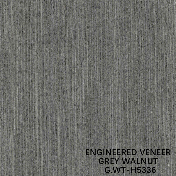 Veneer gỗ óc chó được thiết kế màu bạc Đường thẳng hạt mịn cho cửa và mặt tủ