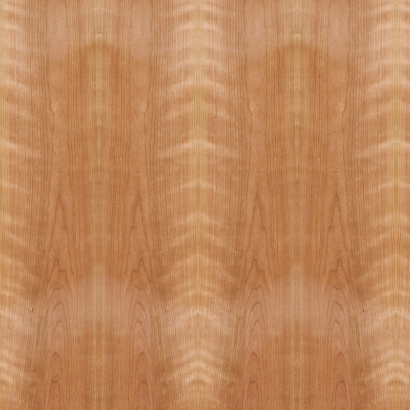 Fancy American Cherry Plywood Crown Cut Wood Veneer Dựa Mdf Particle Board cho đồ nội thất và tủ