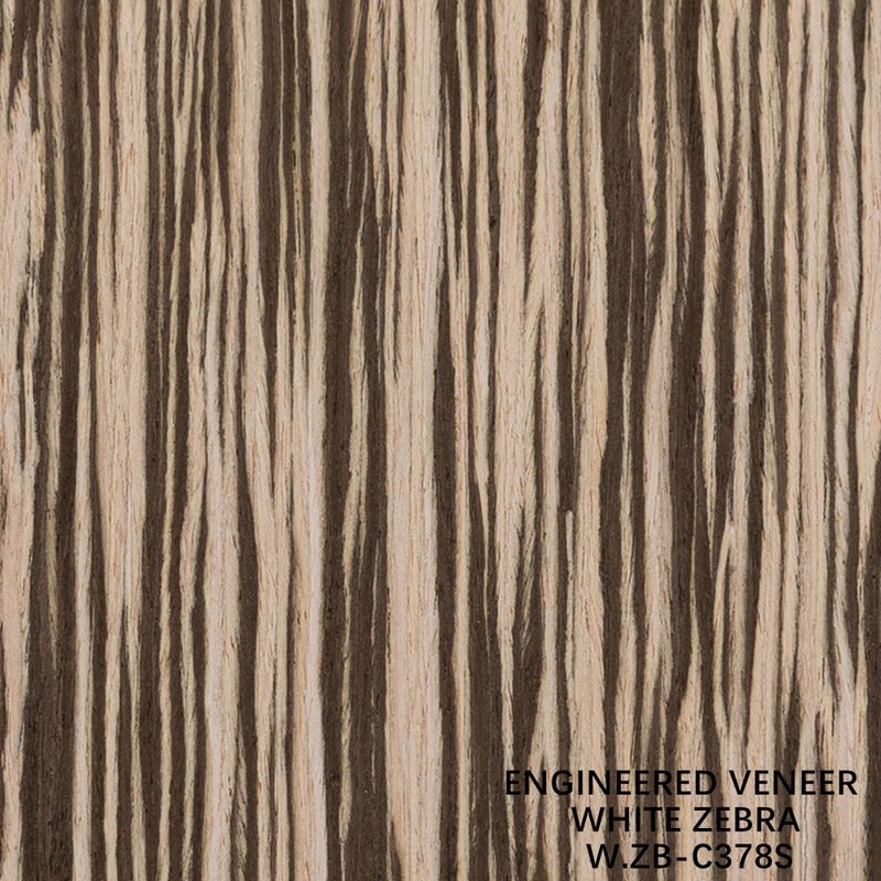 2500mm Thiết kế gỗ veneer trắng Zebra thẳng hạt Zb-378s cho gỗ dán sang trọng