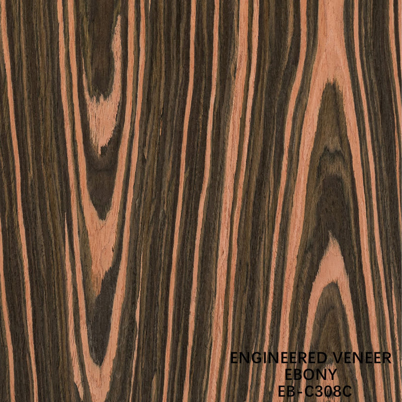 Sản phẩm tái tạo gỗ Veneer Crown Cut Ebony 0.15-0.60mm Độ dày cho nội thất xe hơi