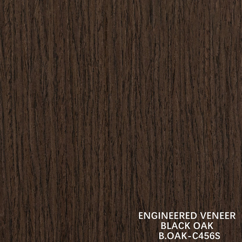 Veneer Gỗ Kỹ Thuật Cao Cấp Sồi Đen Vân Thẳng Cắt Lát Ghép 1220mm B.OAK-C456S / 617S / 1180S / 1222S