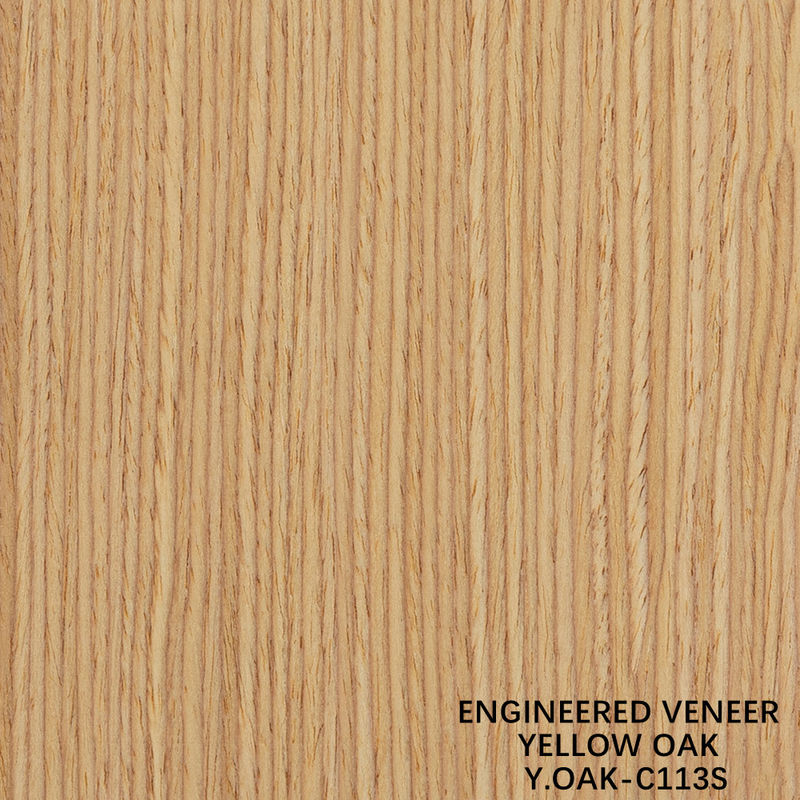 Recon gỗ veneer vàng Oak dọc hạt cắt 3050 * 640mm Cho khách sạn trang trí giấy trở lại Trung Quốc nhà sản xuất