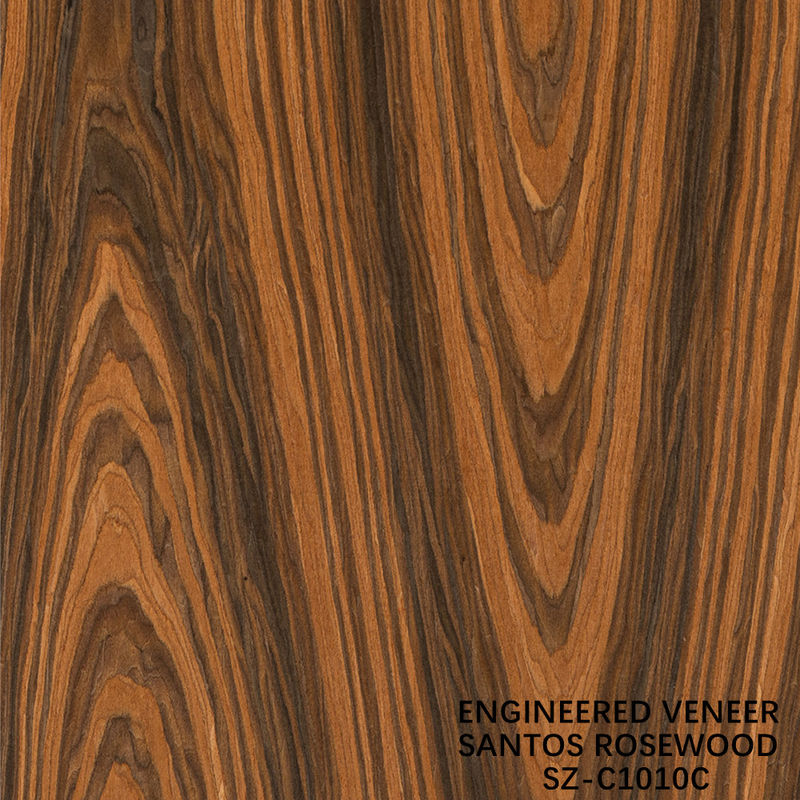 Laminated Santos Rosewood Wood Veneer Crown Thickness Can Be Customized 0.15-1.8mm Đối với Đối với mặt tủ