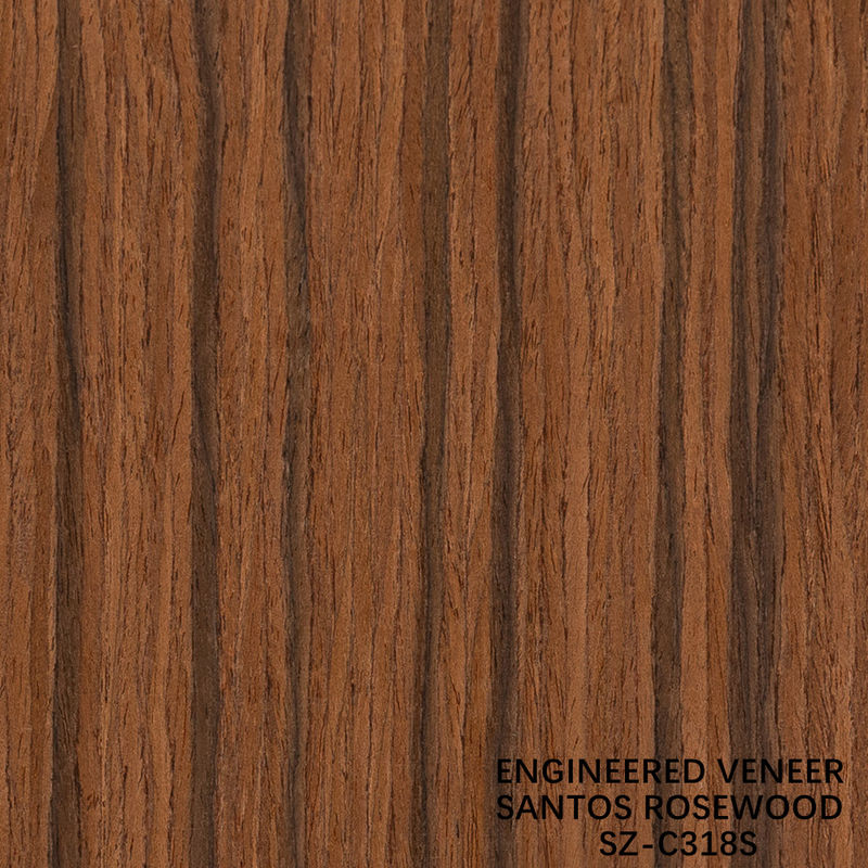 Thiết kế Santos Rosewood Wood Veneer kích thước tiêu chuẩn 2500 * 640mm Grade A For For nội thất mặt mặt Trung Quốc làm