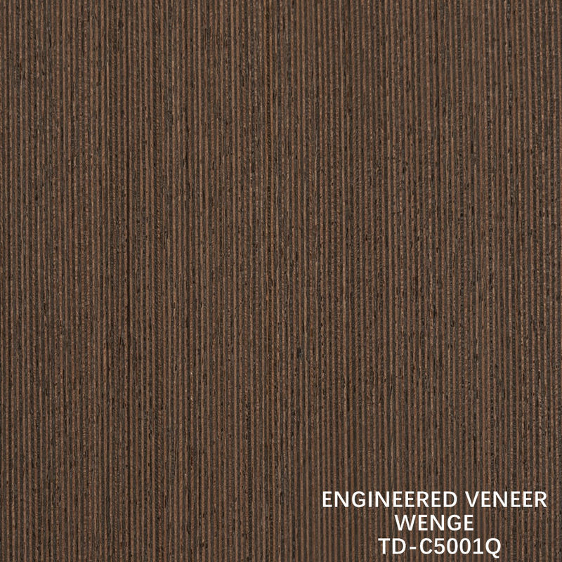 Recon Wenge gỗ veneer mỏng đường dày 0.15-1.8mm Fleeced trở lại cho cửa và cửa sổ nội thất