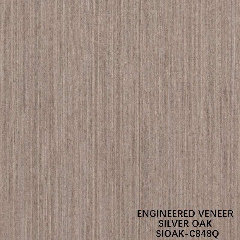 Slice cắt tái tạo bạc Oak gỗ veneer chiều dài 2500-3100mm có thể được tùy chỉnh cho tường phủ