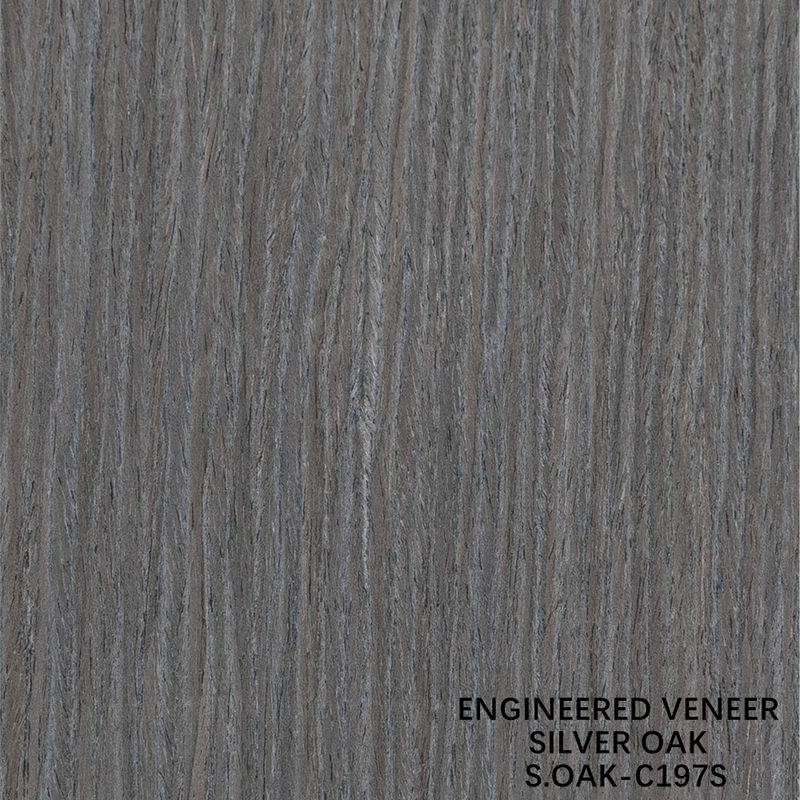 Fancy kỹ thuật gỗ veneer của bạc Oak Quarter cắt cho cửa và tủ mặt kéo dài kích thước 3100mm