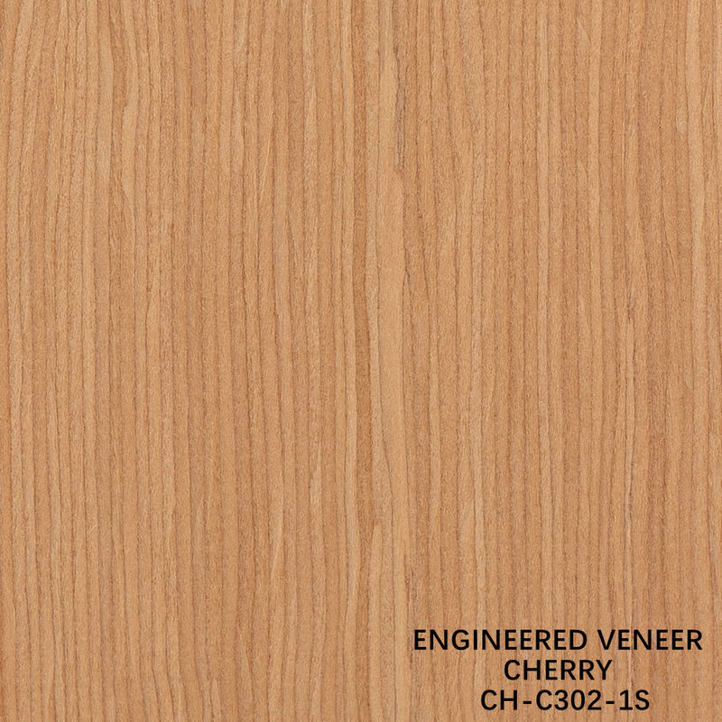 Cherry Wood Veneer Fancy Panels hạt thẳng 0.18-0.6mm Độ dày tùy chỉnh cho trang trí khách sạn