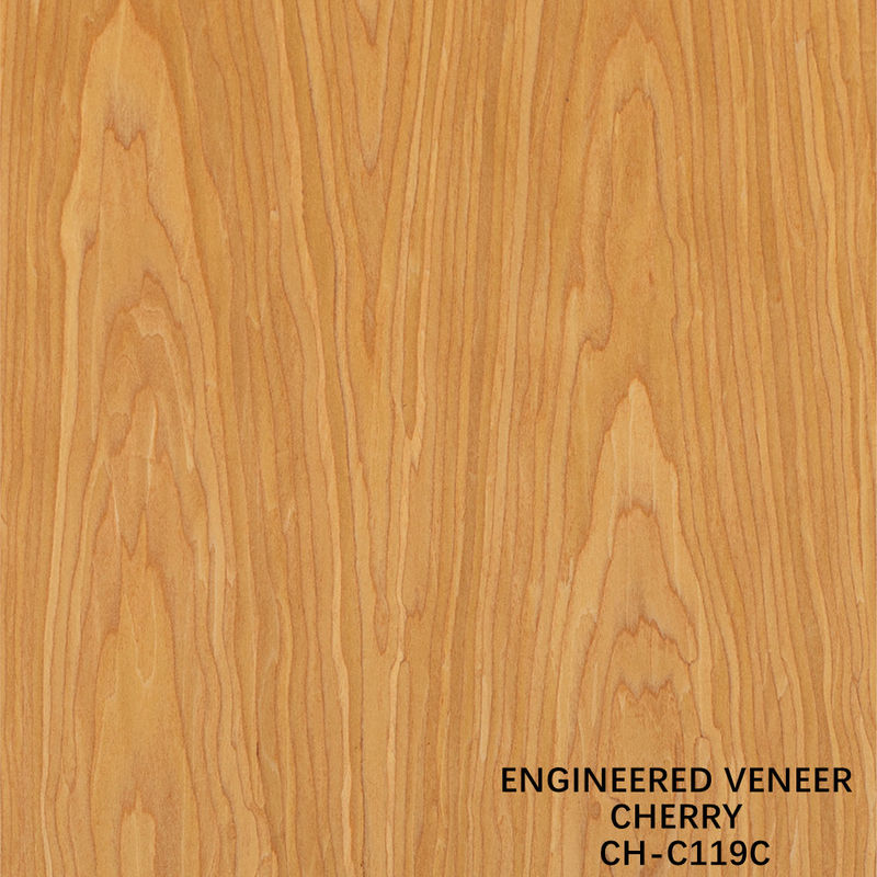 Ev Wood Veneer Of Fancy Crown Grain American Cherry 2850mm Chiều dài cho cửa nội thất Trung Quốc Nhà sản xuất