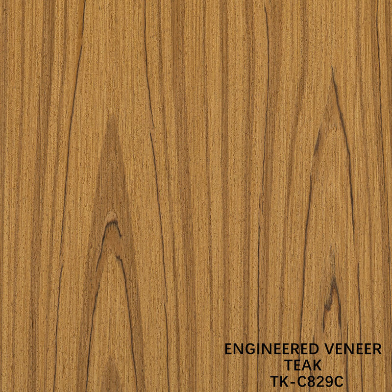 Thiết kế gỗ Teak veneer tấm đối diện fancy bảng Crown hạt 0,55mm độ dày cho tủ