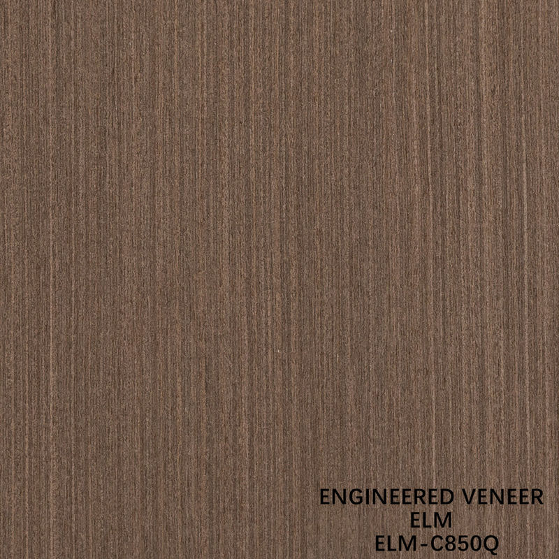 0.5mm Thiết kế gỗ Elm veneer Bảng cho các tấm sang trọng 2500-3100mm kéo dài cắt một phần màu nâu