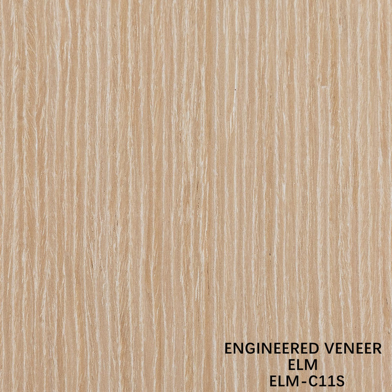 Tùy chỉnh Recon Elm Wood Veneer cắt thẳng và cắt vương miện cho mặt tủ 2500 * 640 mm
