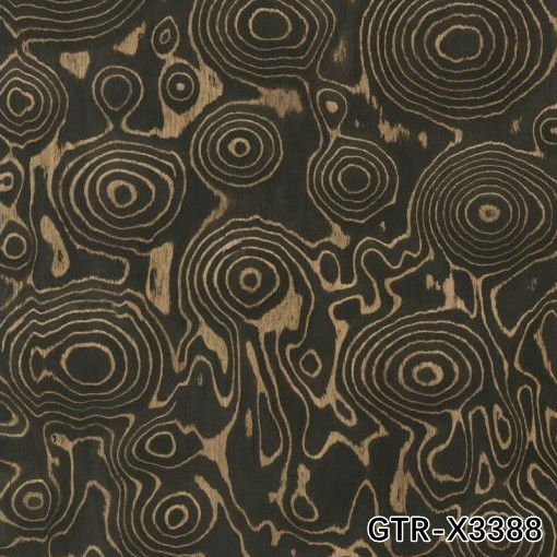 Vỏ gỗ nhân tạo của Golden Tree Ring 0.30mm G.TR-X3388 Slice Cut For Cabinet Face