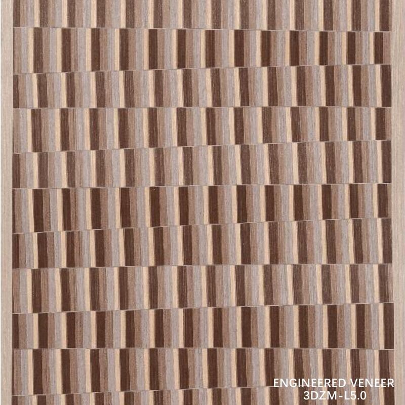 3D Recon Wood Veneer 3DZM-L5.0 Cho Cabinet Face Interior Wall Wood Veneer 0.5mm Kích thước và kết cấu tùy chỉnh