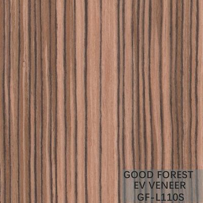 EV Veneer Zebra Engineered Wood Veneer Màu tự nhiên Hạt thẳng