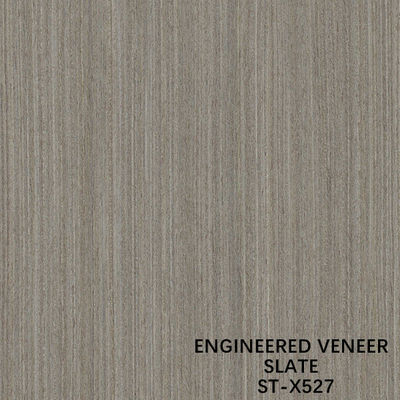 Fancy Slate Recomposed Slate Gỗ Veneer Walnut X527 Dark Grey Fineline Straight Grain Cho Nội Thất Cửa Chất Lượng Tốt