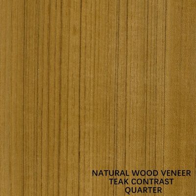 Lớp gỗ tếch lớp AAA Veneer tương phản Black Line Straight Grain cho ván ép lạ mắt