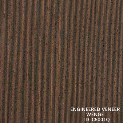 Recon Wenge gỗ veneer mỏng đường dày 0.15-1.8mm Fleeced trở lại cho cửa và cửa sổ nội thất