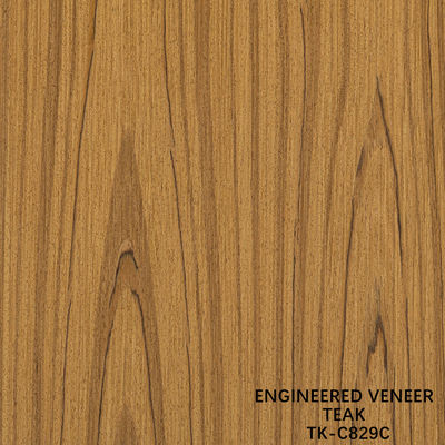 Thiết kế gỗ Teak veneer tấm đối diện fancy bảng Crown hạt 0,55mm độ dày cho tủ