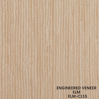 Tùy chỉnh Recon Elm Wood Veneer cắt thẳng và cắt vương miện cho mặt tủ 2500 * 640 mm